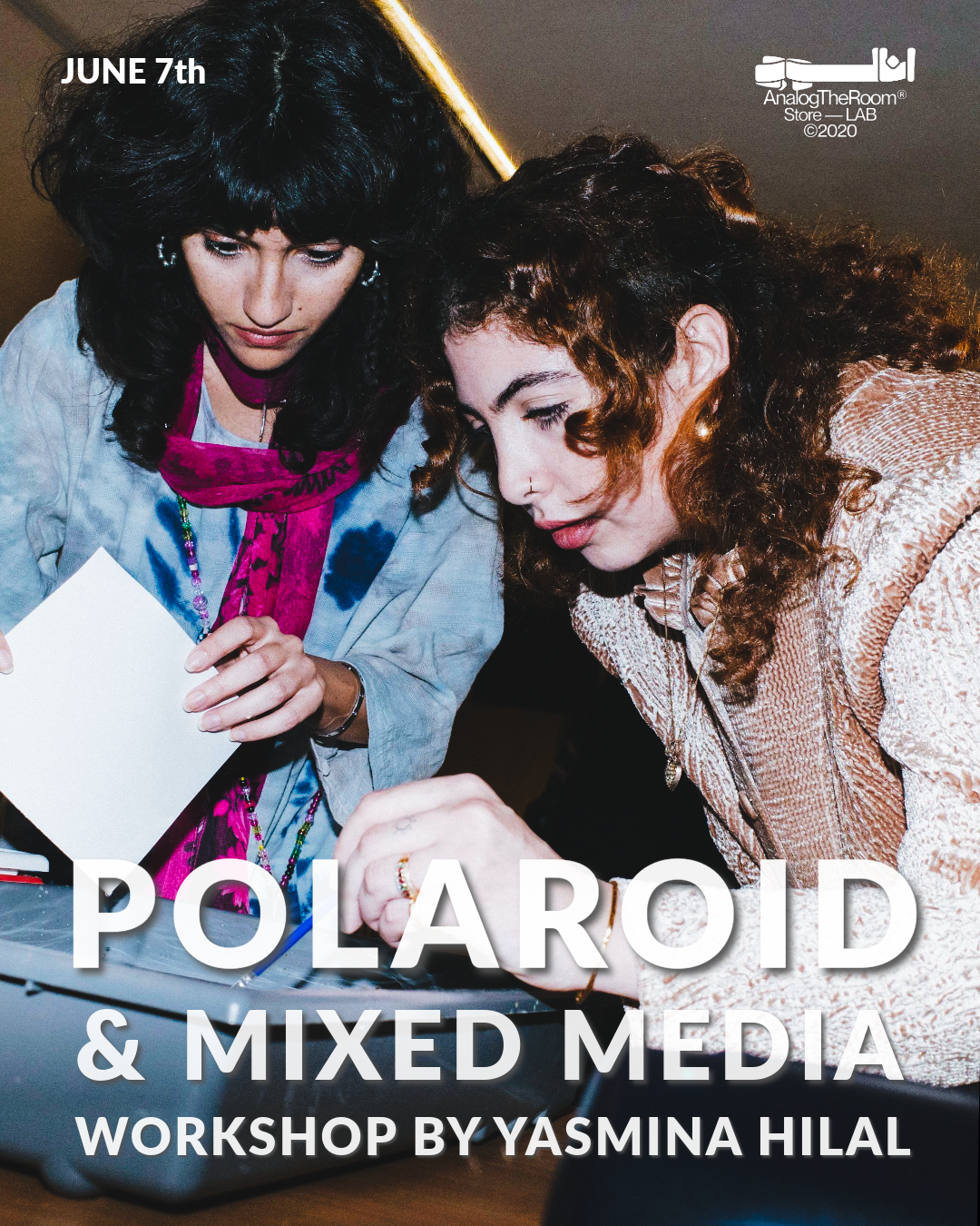 Polaroid Emulsion Lift & Mixed Media Workshop with Yasmina Hilal