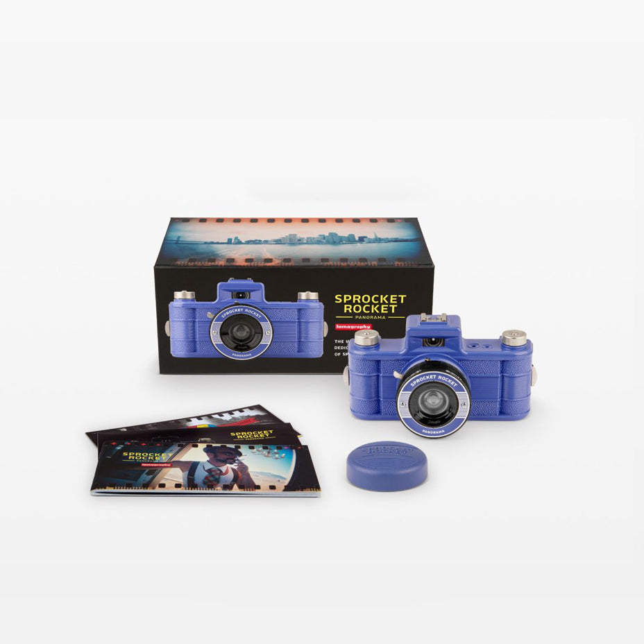 Lomography Sprocket Rocket Camera - 35mm Panoramic Baja Blue